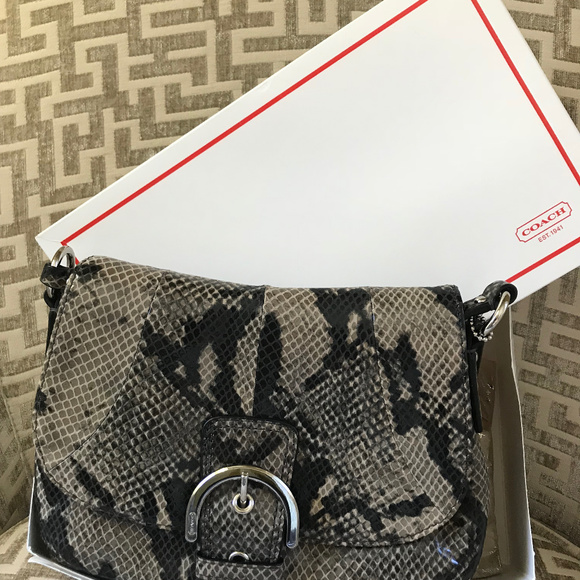 Coach Python Shoulder Bag - NEW! - Picture 1 of 4